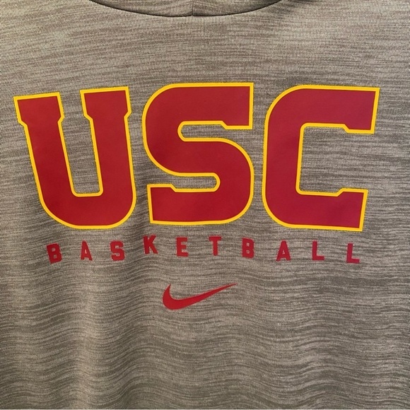NIKE Men Gray USC Basketball Hoodie Sweatshirt Size Large - Picture 2 of 7